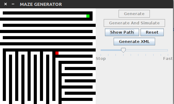 Recursive Maze Generator in Java GUI