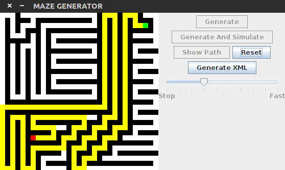 Recursive Maze Generator in Java GUI